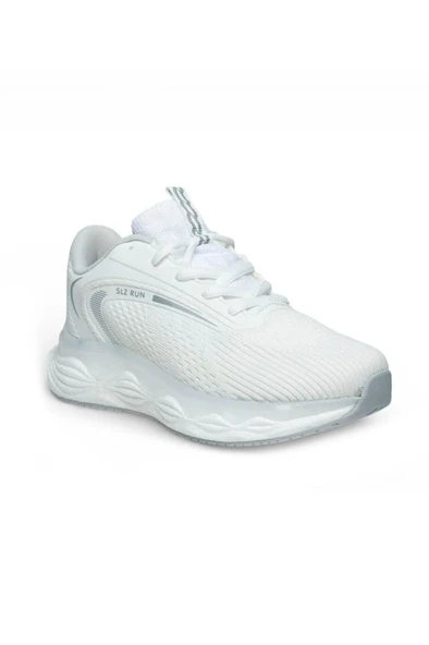 Solazer 048-26 Anorak Anatomik Taban Bağcıklı Kadın Sneaker Beyaz Gümüş ürün görseli 1