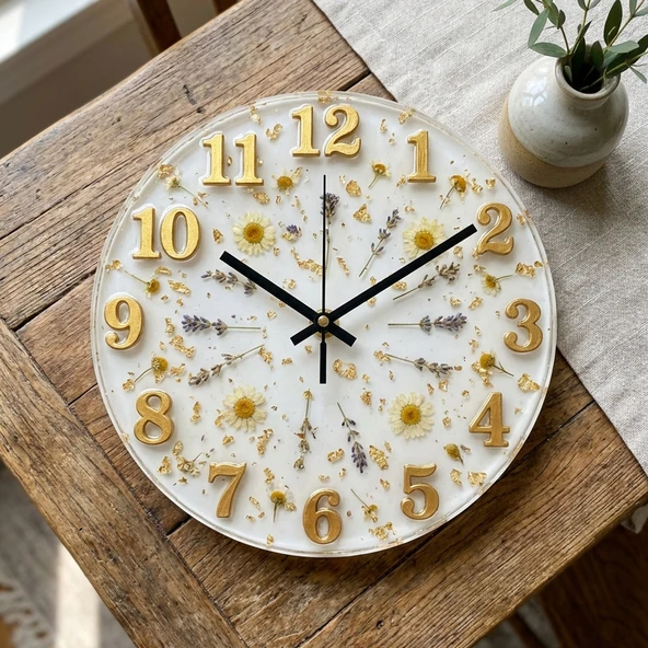 Epoksi Rakamlı Saat Kalıbı 30 CM - Resim 5