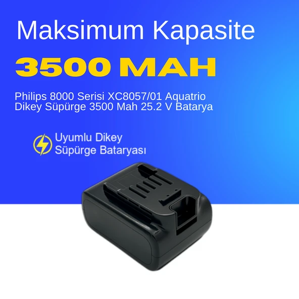 Philips 8000 Serisi XC8057/01 Aquatrio Dikey Süpürge 3500 Mah 25.2 V Batarya – Orjinal Uyumlu Uzun Ömürlü, Maksimum Performans Pil ürün görseli 1