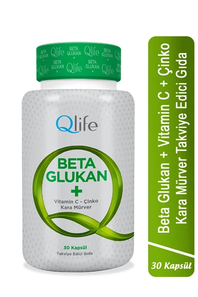 Beta Glukan - C Vitamini ve Çinko ve Kara Mürver 30 Kapsül ürün görseli 1