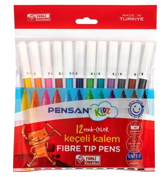 Pensan Keçeli Kalem 12Li Keçeli Boya Kalemi - 2 paket ürün görseli 1
