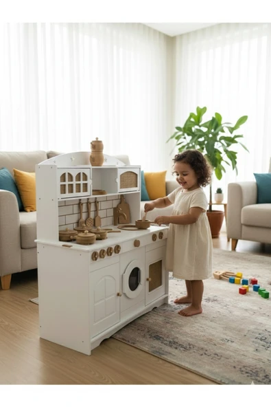 Özka Hobi Ahşap ÖZKA HOBBY HAZERANLI TENCERE,TAVA VE 7 ADET MUTFAK SETİ HEDİYELİ ürün görseli 1