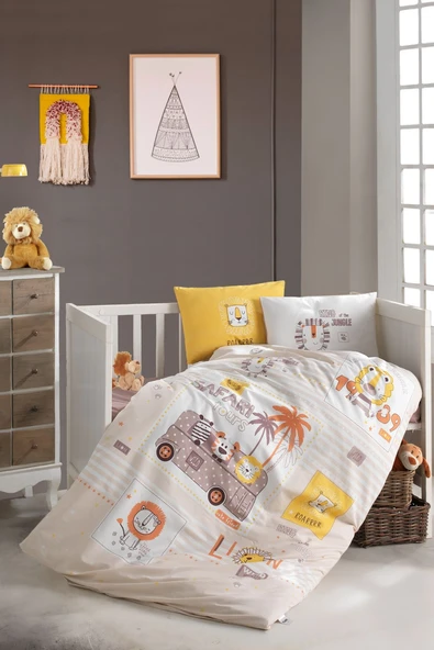 Clasy Bebek Nevresim Takımı Lıon Sarı ürün görseli 1