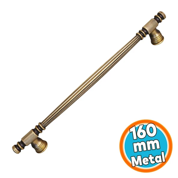 Çekmece Kulp 160 mm Antik Sarı Şık Klasik Mobilya Kulpu Dolap Kapak Çekmece Uyumlu ürün görseli 1