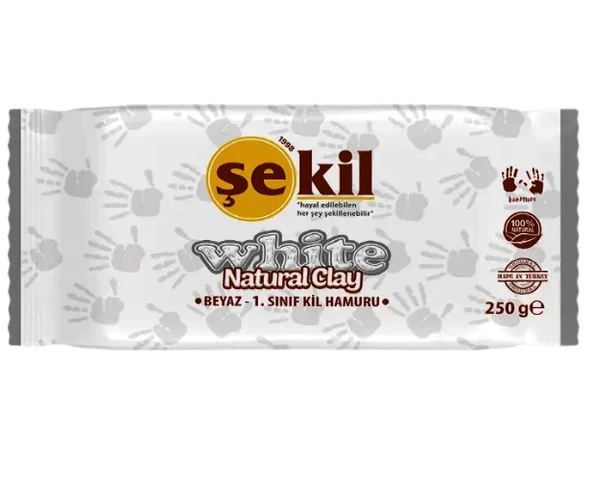 Şekil Seramik Kil Hamuru 250 Gr Beyaz - 2 adet ürün görseli 1