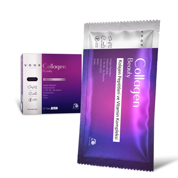 Collagen Beauty Yüksek Biyoaktif Hidrolize Kolajen %100 Saf Ve Doğal - 30 Toz Saşe ürün görseli 1