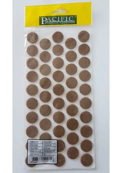 Yapışkanlı Keçe 20MM Keçeler Kahverengi ürün görseli 1