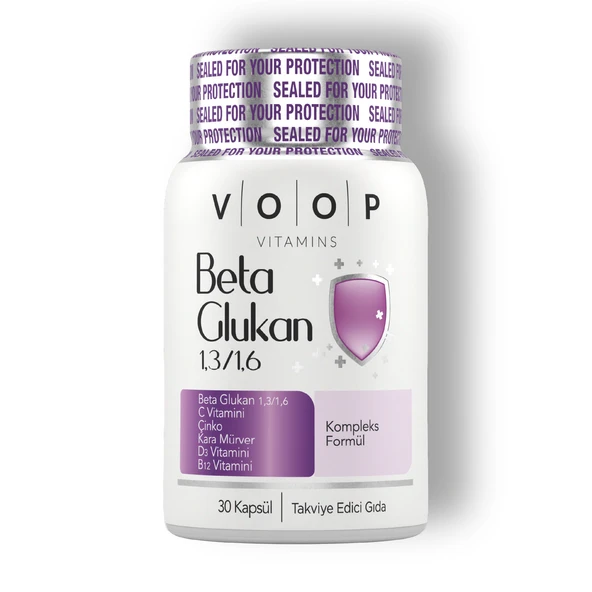 Beta Glukan Kara Mürver, C Vitamini, Çinko Bitkisel Vegan 30 Kapsül ürün görseli 1