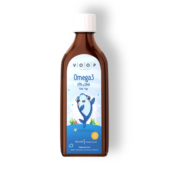 Çocuklar için Balık Yağı Omega 3 Portakal Aromalı Şurup Yüksek EPA & DHA Kaynağı  - 150 ml ürün görseli 1