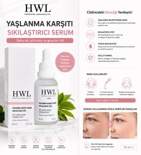 HWL Yaşlanma Karşıtı Serum Sıkılaştırıcı Etki 30 ml ürün görseli 1