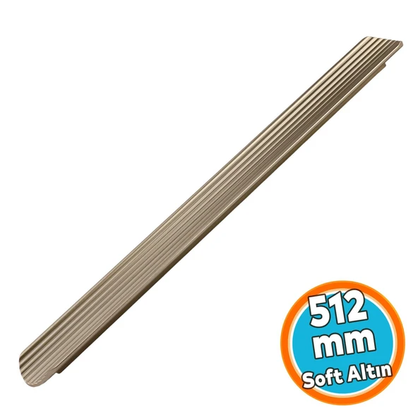 Mobilya Gardırop Çekmece Dolap Kapak Kulpu Kulbu Modern Kulplar Kulp Gold Çizgili 512 mm Metal ürün görseli 1