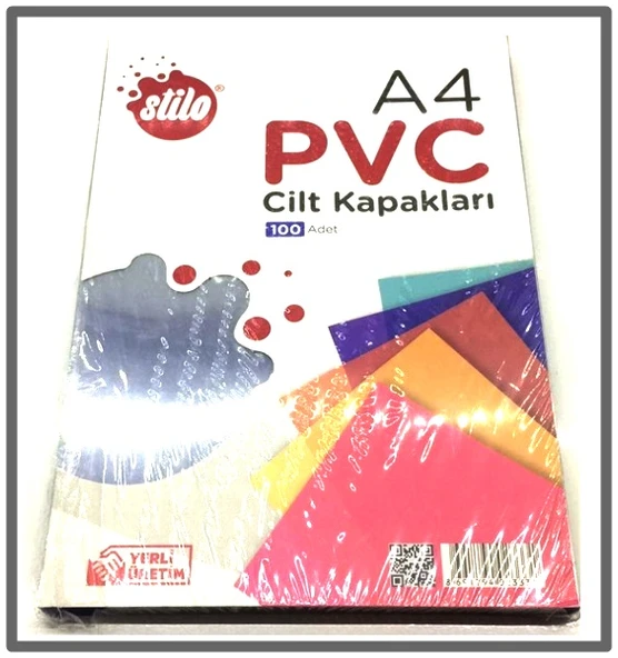 Cilt Kapağı PVC Kapak A4 Siyah - 100 lü ürün görseli 1