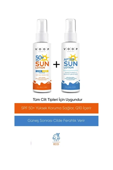 Vücut Güneş Kremi 50 Spf - 150 ml & Güneş Sonrası Krem - 150 ml  Ikili Set ürün görseli 1