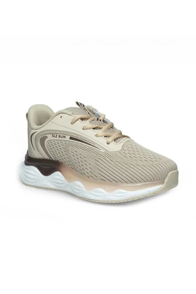Solazer 048-26 Anorak Anatomik Taban Bağcıklı Kadın Sneaker Bej Kahve ürün görseli 1