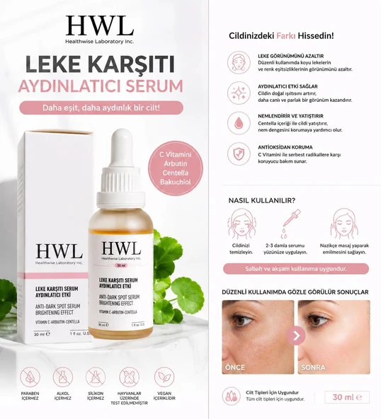 HWL Leke Karşıtı Serum Aydınlatıcı Etki 30 ml ürün görseli 1