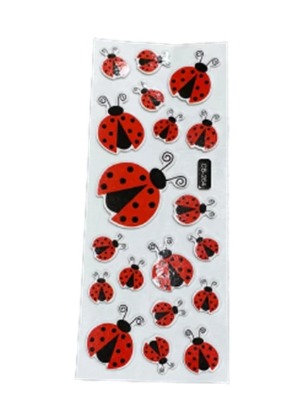 Ticon Puffy Sticker Uğur Böceği - 3 adet ürün görseli 1