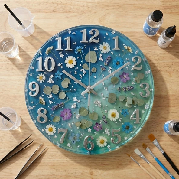 Epoksi Rakamlı Saat Kalıbı 30 CM - Resim 4