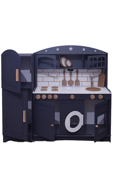 Saatistan özka hobby toys buzdolaplı antrasit gri mutfak ürün görseli 1