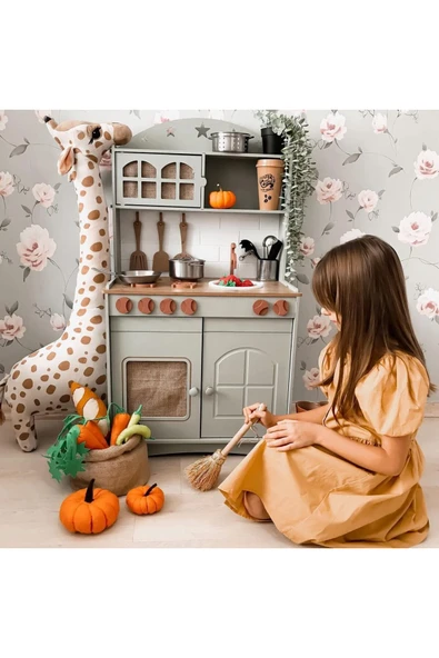 Özka Hobi Ahşap ÖZKA  IHLAMUR MONTESSORİ OYUNCAK MUTFAK SETİ ürün görseli 1