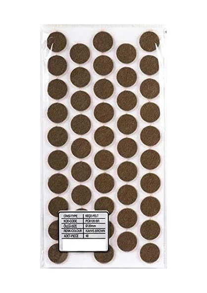 Yapışkanlı Keçe Çap 20MM 50 Adet ürün görseli 1