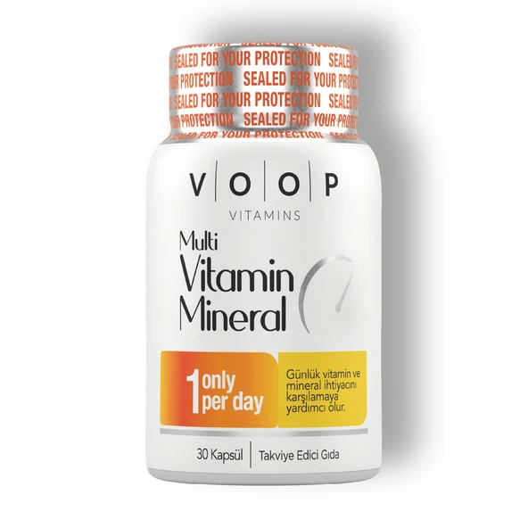 Multi Vitamin & Mineral - 30 Kapsül ( 11 Vitamin & 9 Mineral ) ürün görseli 1