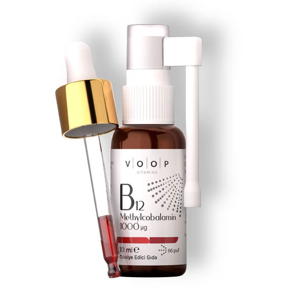 Vitamin B12 Methylcobalamin  1000 mg (mikro gram) Sprey-Damla - 10 ml ürün görseli 1