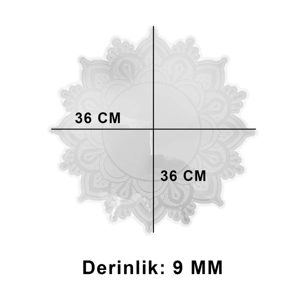 Epoksi Dişli Motifli Tepsi Kalıbı 36 CM - Resim 2