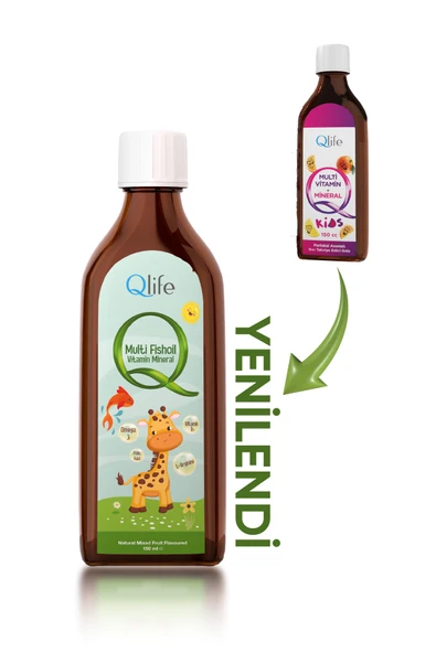 Multi Fishoil Vitamin Mineral - Omega 3 ve Multivitamin Meyve Aromalı Şurup 150 ml ürün görseli 1