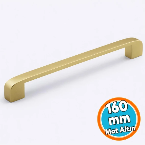 Mat Gold Metal Mobilya Mutfak Çekmece Dolap Dolabı Kapak Kulbu Kulpu Kulpları (160 mm - 16 cm) ürün görseli 1