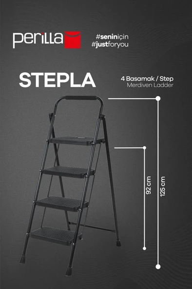 Perilla Stepla 4 Basamaklı Merdiven - Resim 3