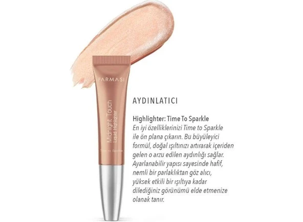 FARMASİ MİDNİGHT TOUCH YUMUŞAK SÜNGER UÇLU LİKİT HİGHLİGHTER TİME TO SPARKLE 12 ML ürün görseli 1