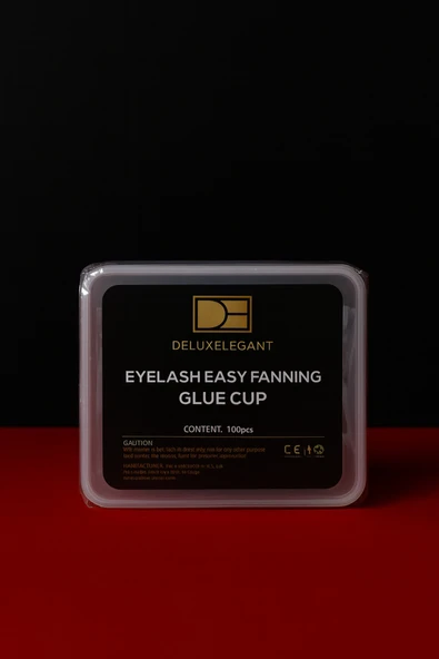 beautilux İpek Kirpik İçin Easy Fanning Yapıştırıcı Kabı – 100 Adet Tek Kullanımlık ürün görseli 1