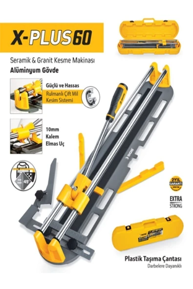 SGS Extra Güçlü Seramik-Granit Kesme Makinası Taşıma Çantalı Alüminyum Gövde 60CM ürün görseli 1