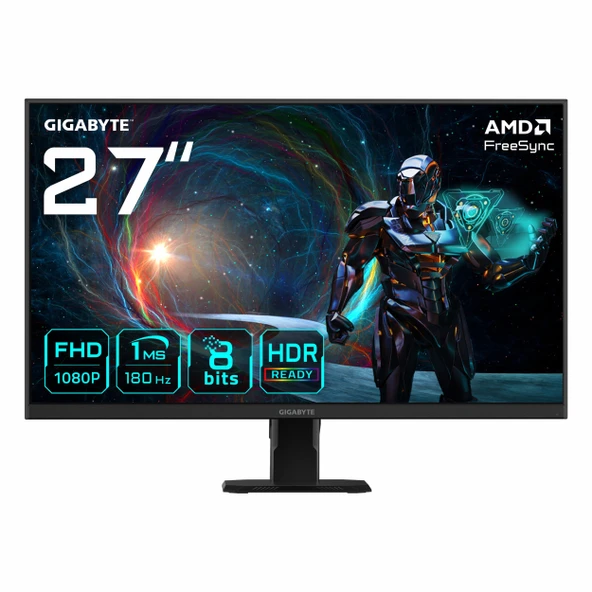 Gigabyte GS27FA 27" 180Hz 1Ms HDMI+DP HDR FullHD FreeSync IPS Vesa Monitör ürün görseli 1