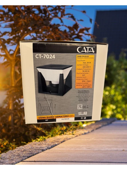 CATA CT 7024 Siena Bahçe Armatürü E27 Duy - Resim 2