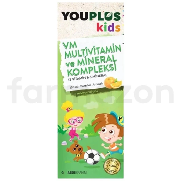 Youplus Kids Vm Multivitamin Ve Mineral Kompleksi 150 Ml- SKT: 09/2027 ürün görseli 1