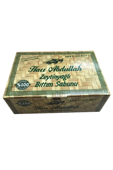 HACI ABDULLAH ZEYTİNYAĞLI DOĞAL SABUNLAR HACI ABDULLAH ZEYTİNYAĞLI BITTIM SABUN(20*180G= 3,6 KG) ürün görseli 1