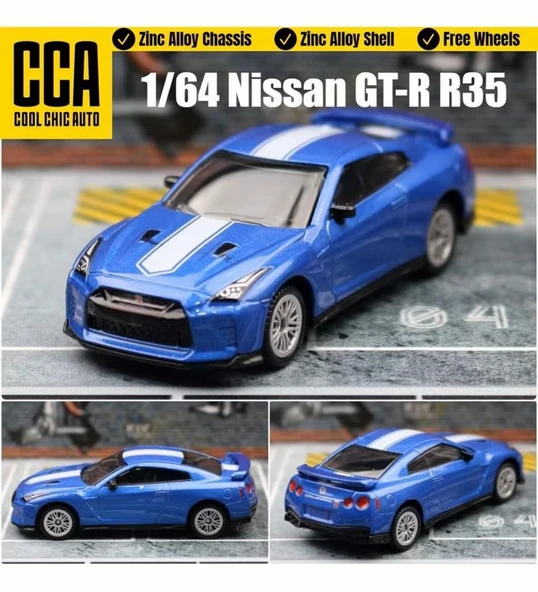 CCA Nissan GT-R R35 50th Anniversary Edition Mavi 1/32 Model Araba ürün görseli 1