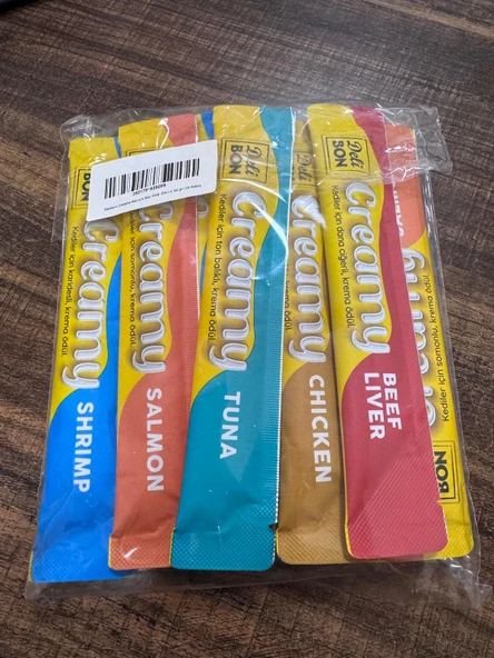 Delibon Creamy Karışık Sıvı Kedi Ödülü 15 Gr  (15 Adet) ürün görseli 1