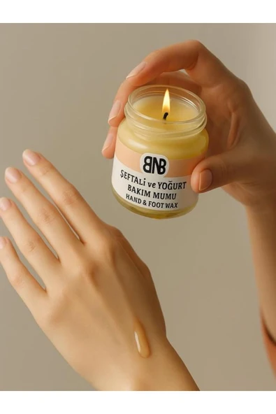 BNB Masaj Mumu Şeftali & Yoğurt – Soya Wax Cam kavanoz 40 Ml ürün görseli 1