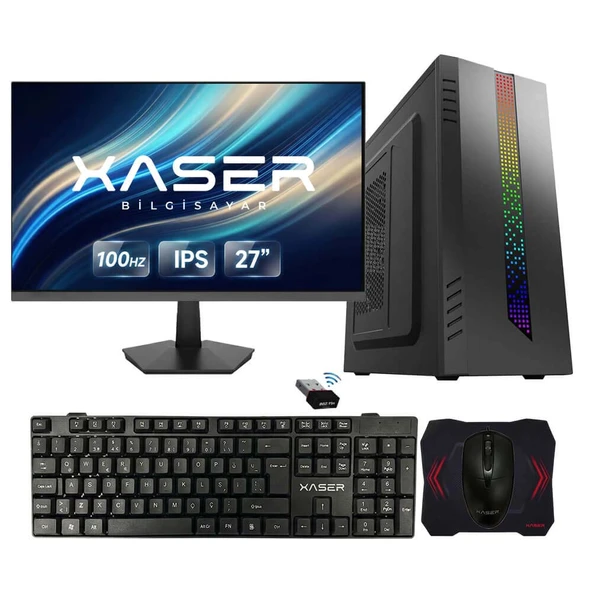 Xaser Xsr1296 i5 12400F 16GB Ram 256GB SSD 2GB GT610 Ekran Kartı 27" Monitör Masaüstü Ofis Tavsiye Sistem ürün görseli 1