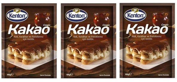KENTON KAKAO 100 GRAM*3 PAKET (TOPLAM 300 GRAM KAKAO) ürün görseli 1