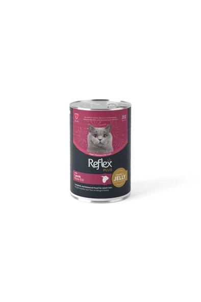 Reflex Plus Jöle içinde Et Parçacıklı Kuzu Etli Yetişkin Kedi Konservesi 400 gr ürün görseli 1