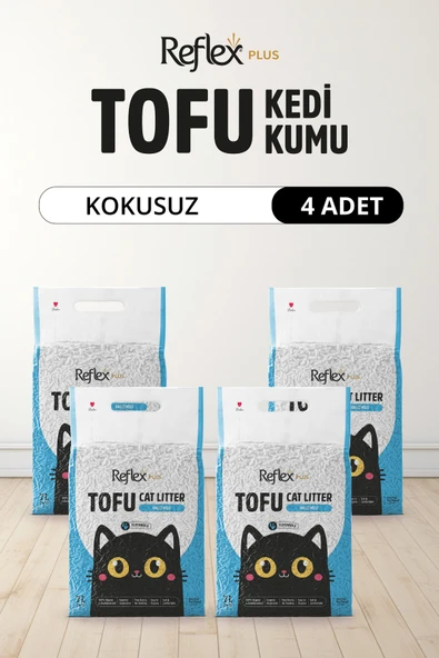Reflex Plus Kokusuz Tofu Kedi Kumu 7L x 4 Adet ürün görseli 1
