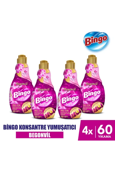 Soft Konsantre Çamaşır Yumuşatıcısı Begonvil 1440 ml X 4 Adet ürün görseli 1