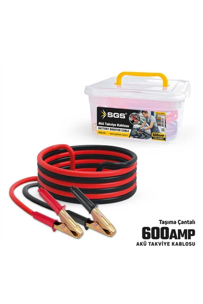 SGS2165 AKÜ TAKVİYE KABLOSU 600 AMPER 2.3 METRE ürün görseli 1