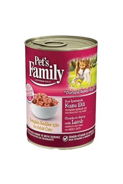 Kuzu Etli Konserve Yetişkin Kedi Maması 400 gr x 12 Kutu (Bir Koli) ürün görseli 1