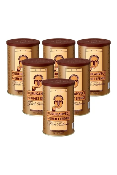 Kuru Kahveci Mehmet Efendi Türk Kahvesi 250 gr x 6'lı ürün görseli 1