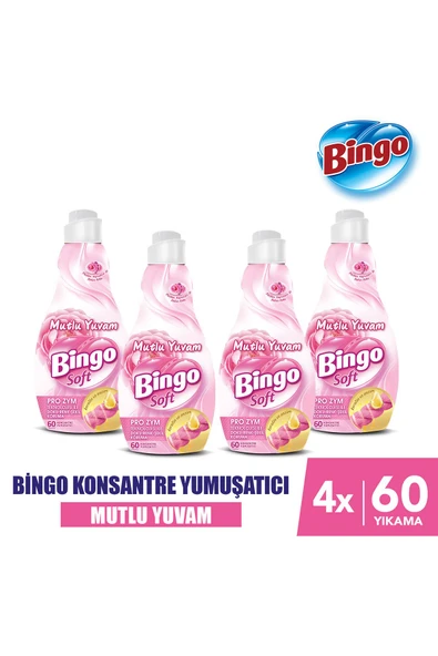 Soft Konsantre Çamaşır Yumuşatıcısı Mutlu Yuvam 1440 ml X 4 Adet ürün görseli 1