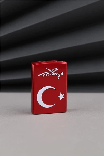 Silvio Monetti Kırmızı Kaydırmalı Kabartmalı Türkiye Yazılı Ve Türk Bayrağı Çakmak 24CSM925MR002 ürün görseli 1